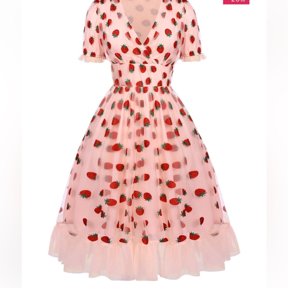 Vintage Strawberry Dress - worn once!